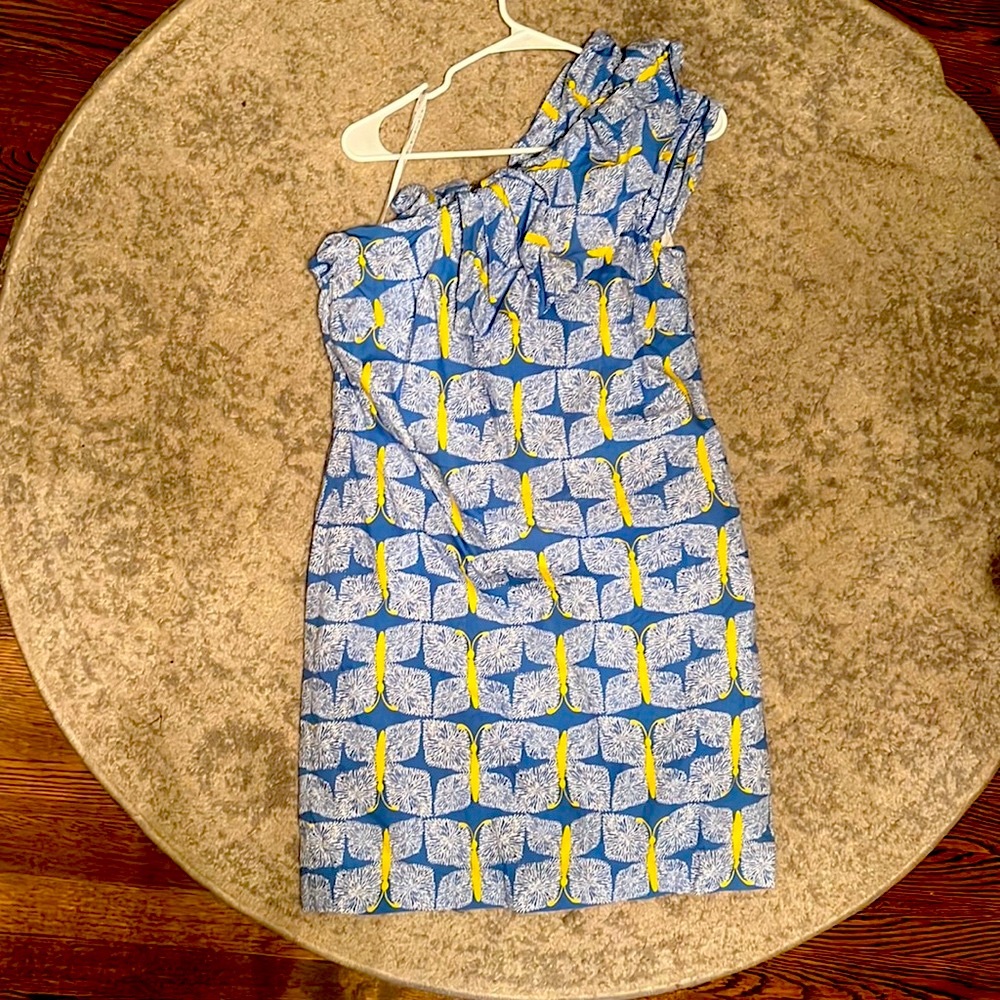 Lilly Pulitzer one shoulder butterfly dress